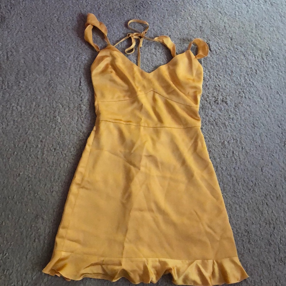 New (no tags), XS Yellow Silk Dress from Abercrombie & Fitch